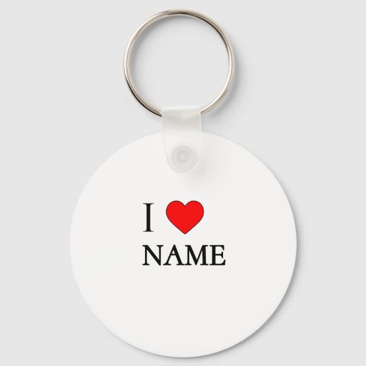 I heart name (customisable) schlüsselanhänger (Vorderseite)