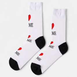 I heart name (customisable) socken