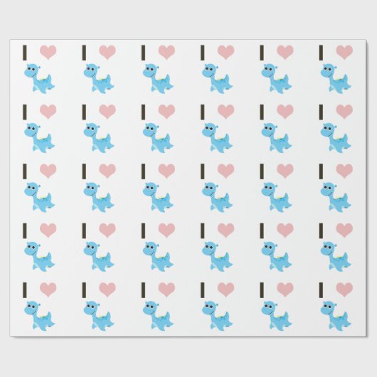 I Heart Nessie Geschenkpapier (Flach)