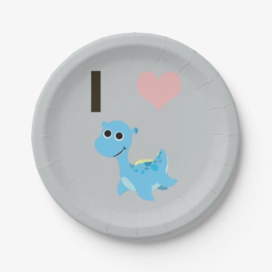 I Heart Nessie Pappteller (Vorderseite)