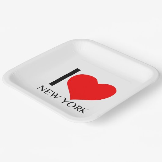 I HEART NEW YORK PAPPTELLER (Gewinkelt)