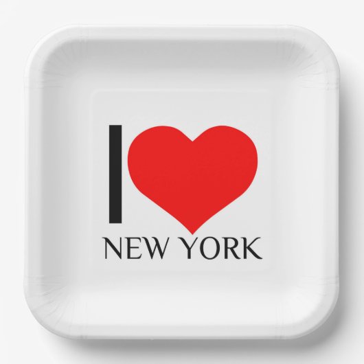 I HEART NEW YORK PAPPTELLER (Vorderseite)