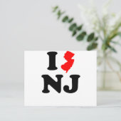 I Heart NJ Postkarte (Stehend Vorderseite)