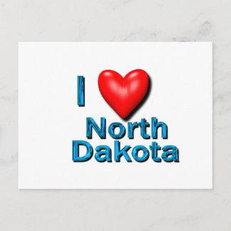 I Heart North Dakota Postkarte