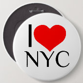 I HEART NYC BUTTON (Vorne & Hinten)