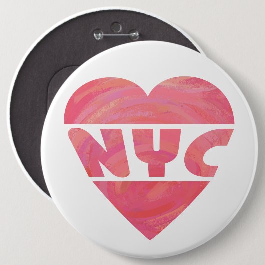 I Heart NYC Button (Vorne & Hinten)