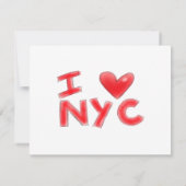 I Heart NYC Classic Einladung (Rückseite)