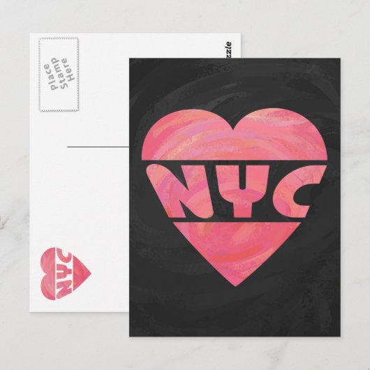 I Heart NYC Postkarte (Vorne/Hinten)
