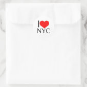 I HEART NYC RUNDER AUFKLEBER (Tasche)