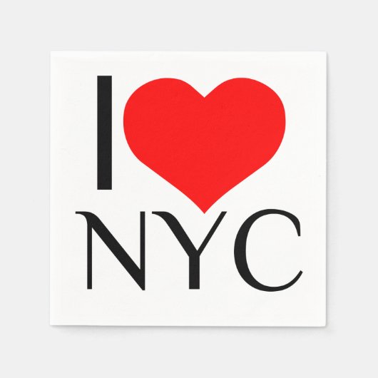 I HEART NYC SERVIETTE (Vorderseite)
