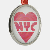 I Heart NYC Silbernes Ornament (Rechts)