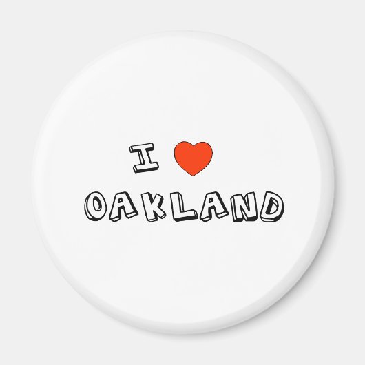 I Heart Oakland Magnet (Vorne)