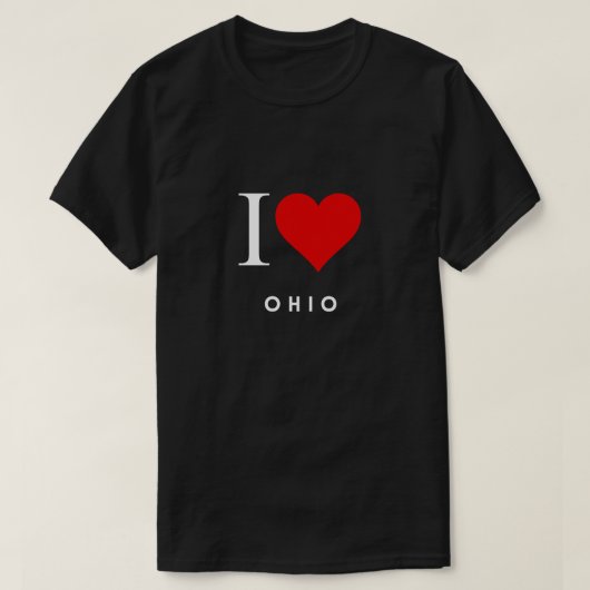 I Heart Ohio blk Mens T-Shirt (Design vorne)