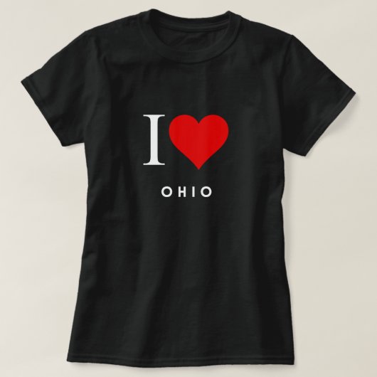 I Heart Ohio blk Womens T - Shirt (Design vorne)