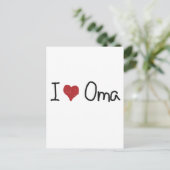 I heart Oma Postkarte (Stehend Vorderseite)