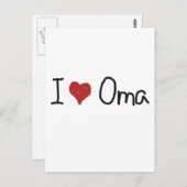 I heart Oma Postkarte (Vorne/Hinten)