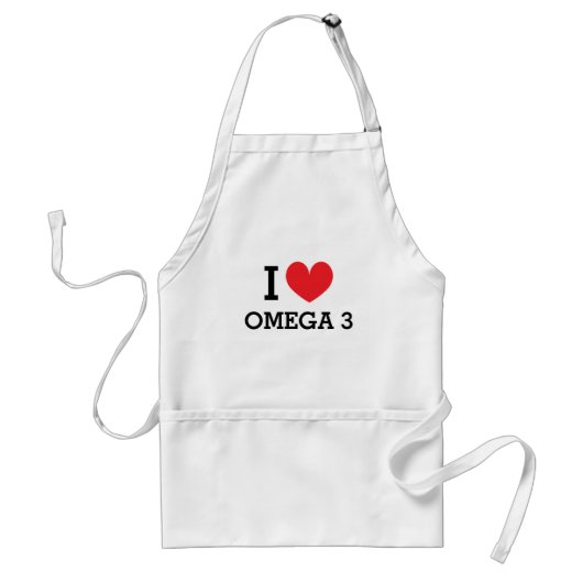 I heart Omega 3 fish oil kitchen apron Schürze (Vorne)