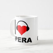 I Heart Opera Funny Mug Kaffeetasse (Vorderseite Links)