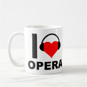 I Heart Opera Funny Mug Kaffeetasse (Links)