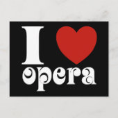 I Heart Opera Lovers Gift Postkarte (Vorderseite)