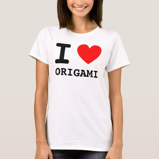 I Heart ORIGAMI Shirt (Vorderseite)
