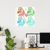 I Heart Pandas Poster (Heimbüro)