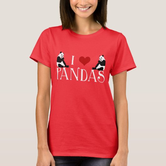 I Heart Pandas T-Shirt (Vorderseite)