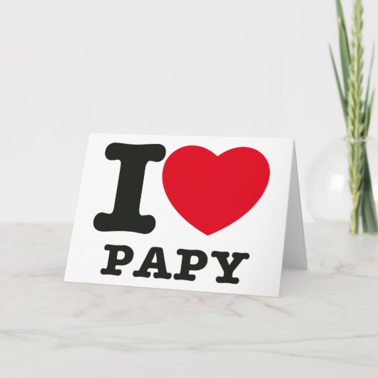 I heart Papy Dankeskarte (Vorderseite)