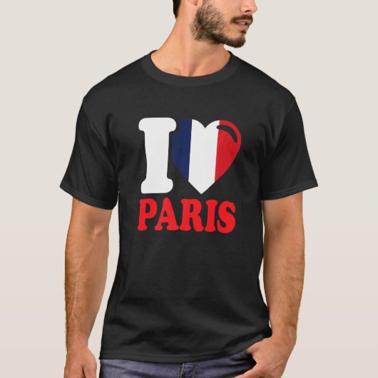 I Heart Paris Beautiful Paris City I Liebe Paris T-Shirt (Vorderseite)
