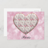 I Heart Paris Frankreich Eiffel Tower Postkarte (Vorne/Hinten)