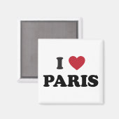I Heart Paris Frankreich Magnet (Vorderseite/Rückseite)