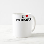 I Heart Parkour Practitioner Free Runner - I Love Kaffeetasse (VorderseiteRechts)