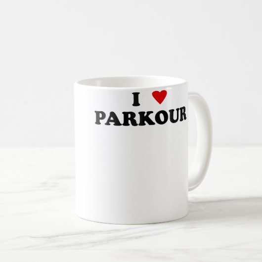 I Heart Parkour Practitioner Free Runner - I Love Kaffeetasse (VorderseiteRechts)