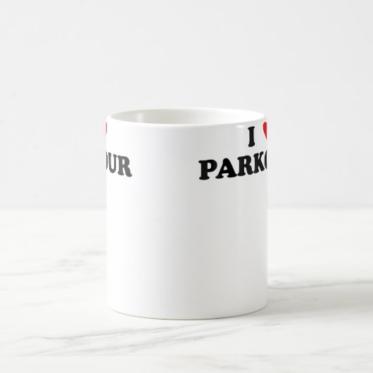 I Heart Parkour Practitioner Free Runner - I Love Kaffeetasse (Mittel)