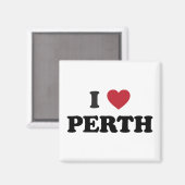 I Heart Perth Australien Magnet (Vorderseite/Rückseite)