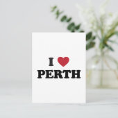 I Heart Perth Australien Postkarte (Stehend Vorderseite)