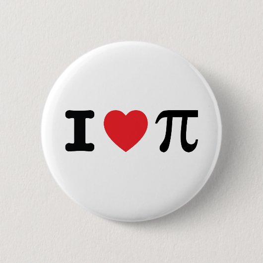 I Heart Pi Button (Vorderseite)