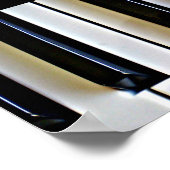 I heart Piano mit Klaviertasten Poster (Ecke)