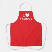 I heart pierogi | Polish food kitchen apron Schürze (Vorderseite)