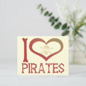 I Heart Pirates Postkarte (Stehend Vorderseite)