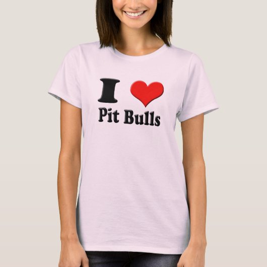 I Heart Pit Bulls T-Shirt (Vorderseite)