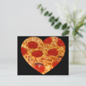 I Heart Pizza Postkarte (Stehend Vorderseite)