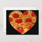 I Heart Pizza Postkarte (Vorne/Hinten)