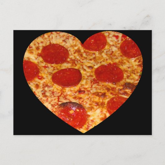 I Heart Pizza Postkarte (Vorderseite)