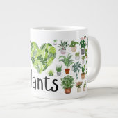 I Heart Plants Jumbo Mug Jumbo-Tasse (Vorderseite Rechts)