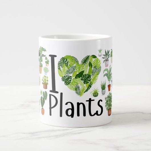 I Heart Plants Jumbo Mug Jumbo-Tasse (Vorderseite)