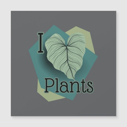 I Heart Plants magnet (Vorderseite)