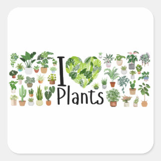 I Heart Plants Sticker