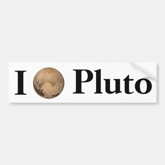 I Heart Pluto Autoaufkleber (Vorne)