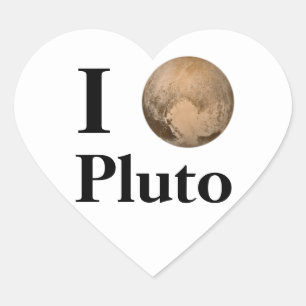 I Heart Pluto Herz-Aufkleber